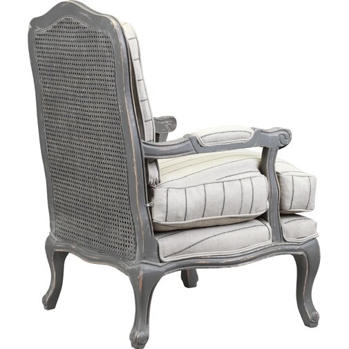 Armchair in Distressed Gray - Image 3