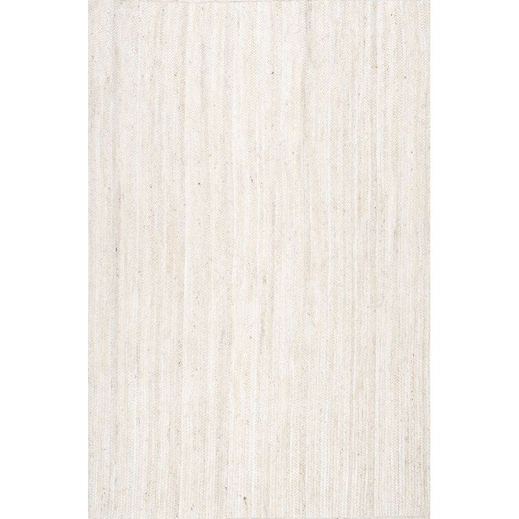 Malaysia Handmade Braided Jute/Sisal Off White/ Cream Beige Area Rug - Image 1