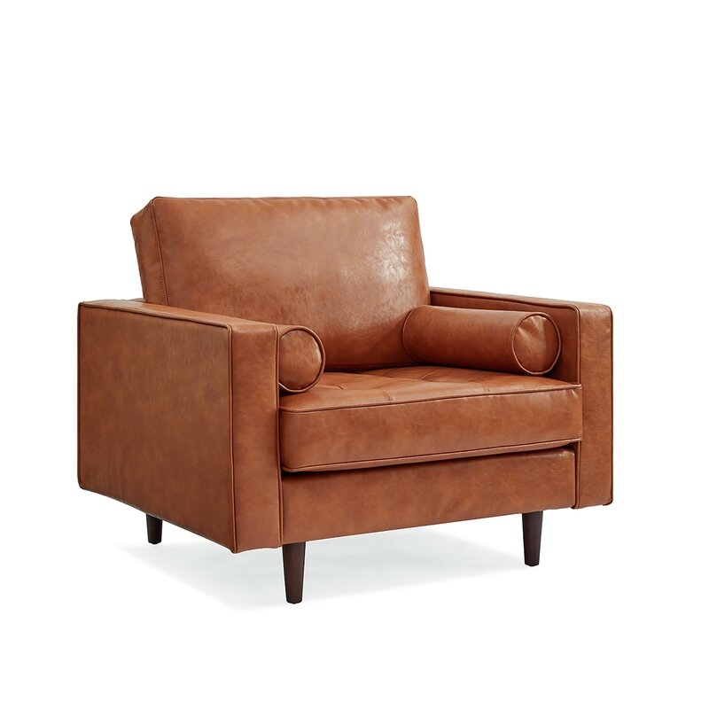 Bombay Genuine Leather 32.5" Armchair - Image 3