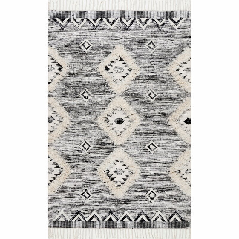 Luciana Hand-Knotted Wool Gray Area Rug - Image 1