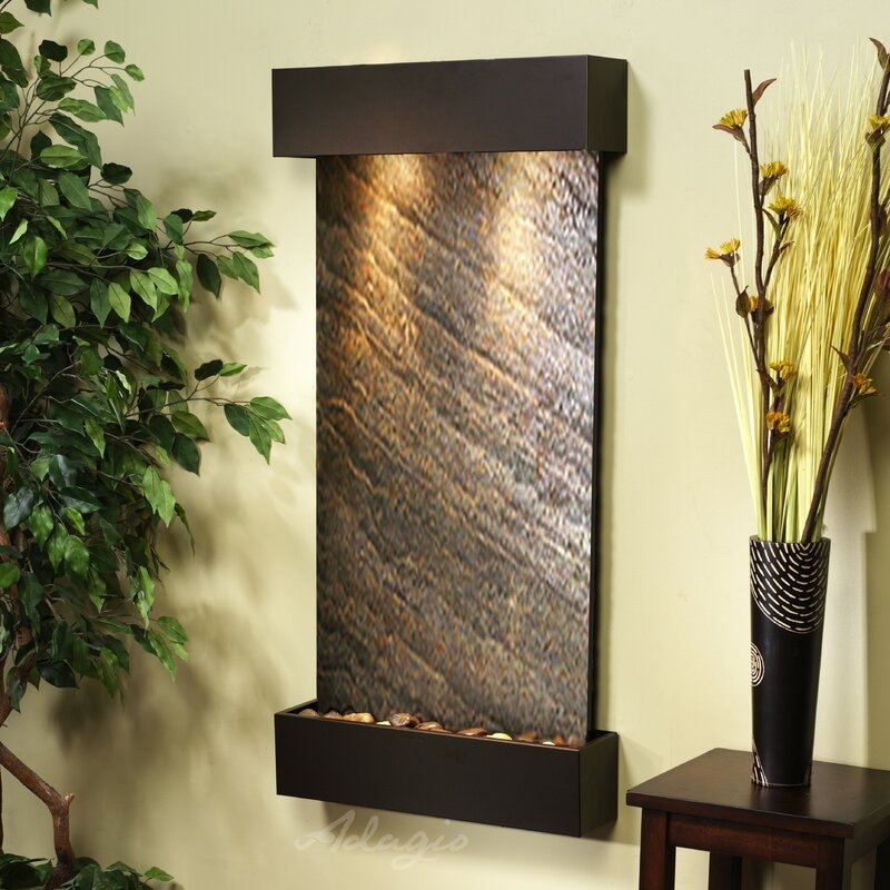 Henn Acrylic Wall Fountain with Light - Image 1