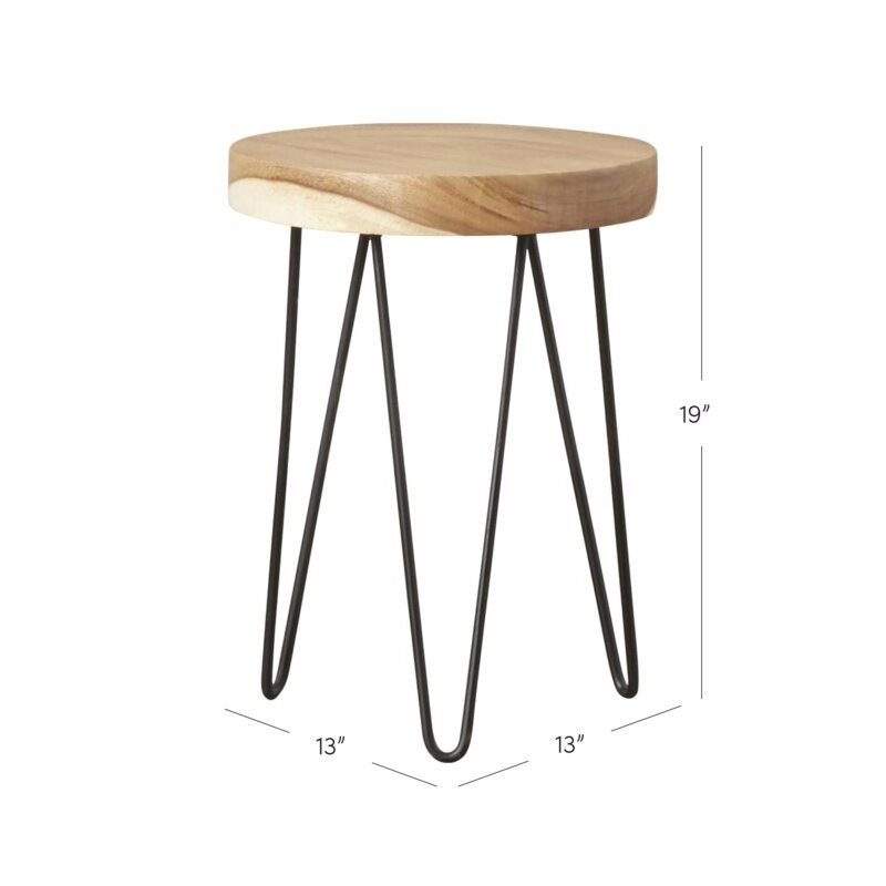 Amarian 19'' Tall Solid Wood 3 Legs End Table - Image 2