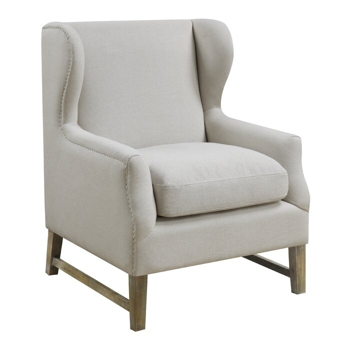 Aphina 29'' Wide Linen Wingback Chair - Image 1
