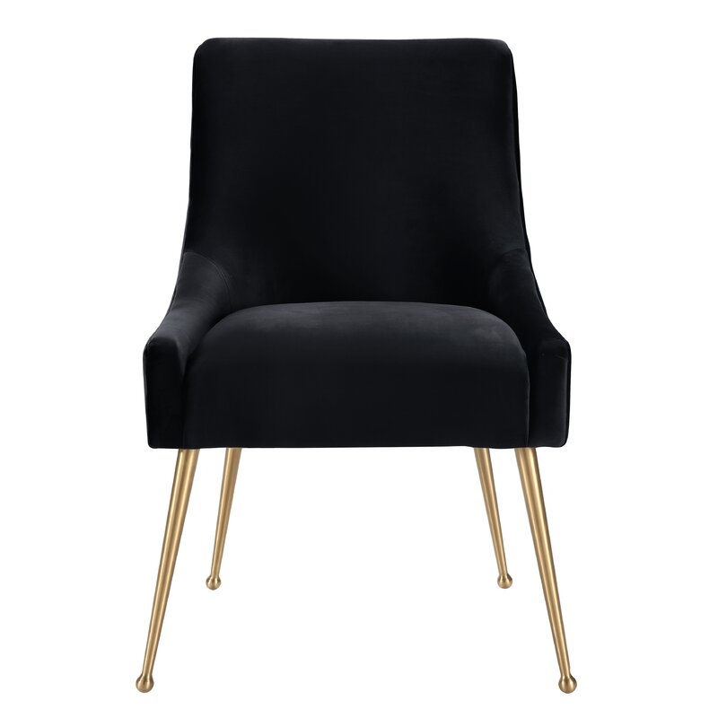 Dusek Velvet Upholstered Side Dining Chair - Image 1