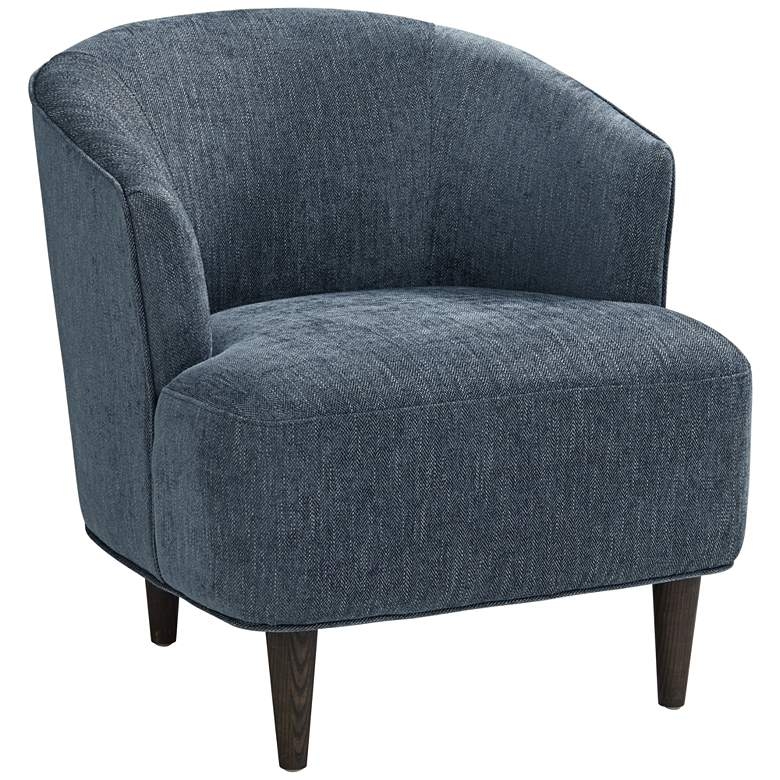 Herringbone Gray Fabric Accent Chair - Image 0