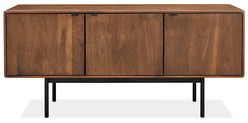 Hensley 60w 18d 27h Media Cabinet Wood: Walnut Base: Graphite Hardware: Black - Image 0