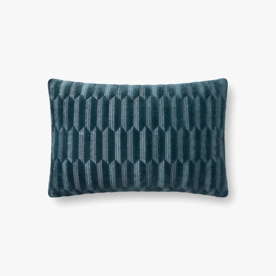 Loloi PILLOWS P0863 Teal 13" x 21" Cover w/Poly - Image 0