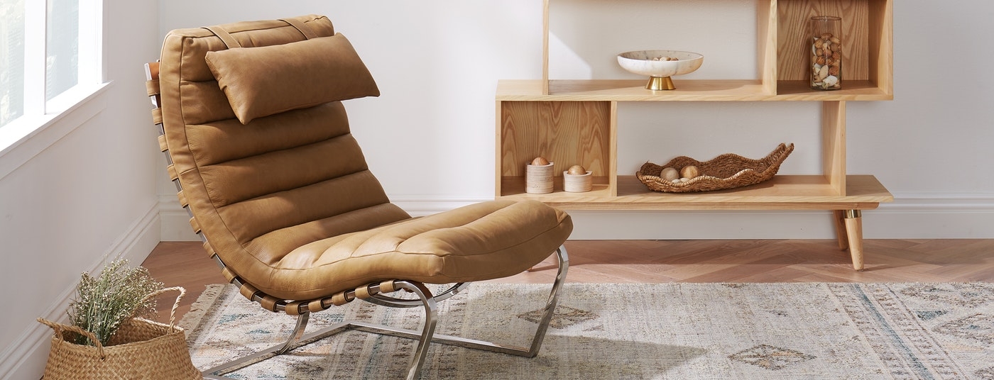 Halston Leather Chair - Image 1