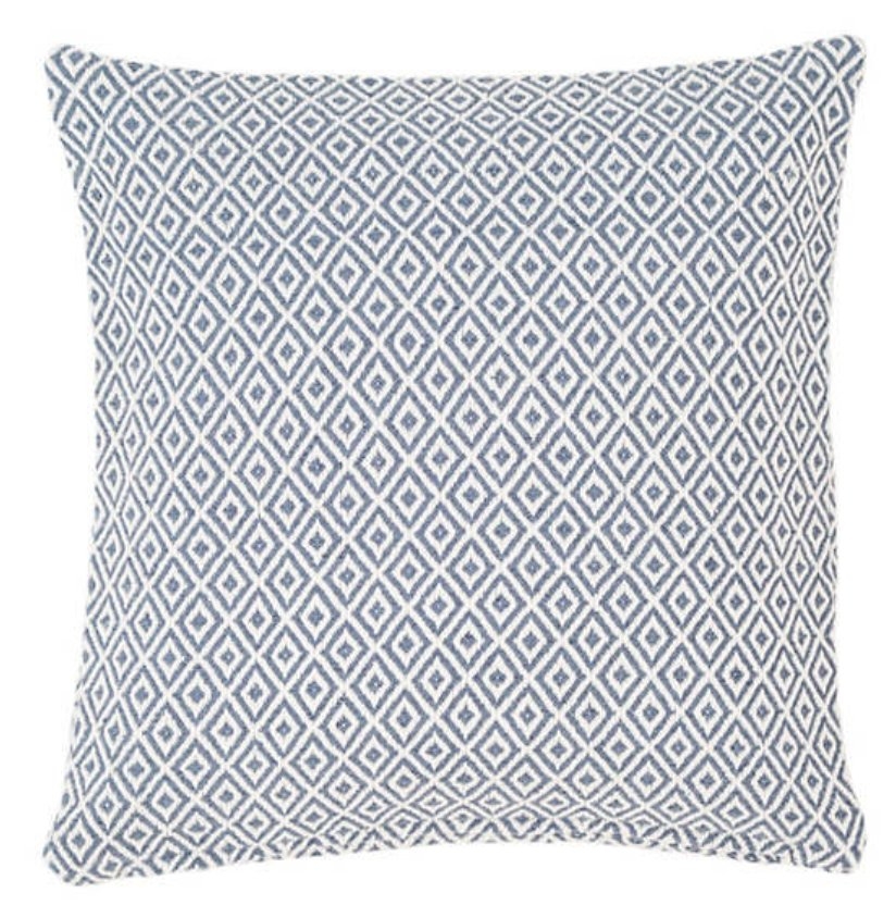 CRYSTAL NAVY/WHITE INDOOR/OUTDOOR PILLOW - Image 0