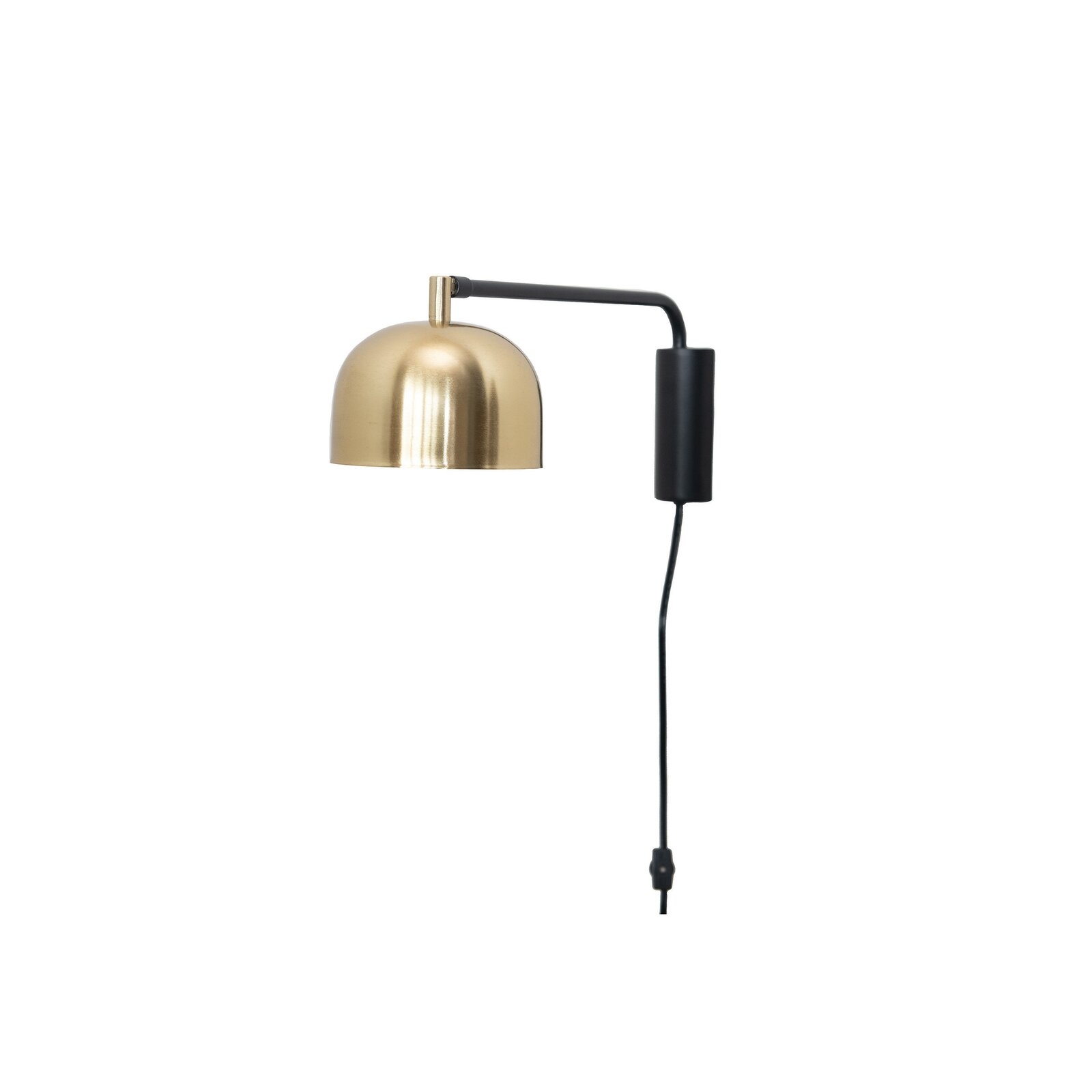 1 - Light Plug-In Gold Armed Sconce  1 - Light Plug-In Gold Armed Sconce  1 - Light Plug-In Gold Armed Sconce  1 - Light Plug-In Gold Armed Sconce - Image 1