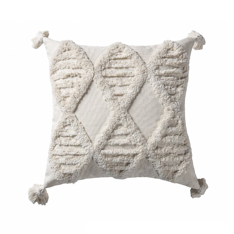 Boho Macrame Outdoor Pillow Cover With Tassel - Image 3