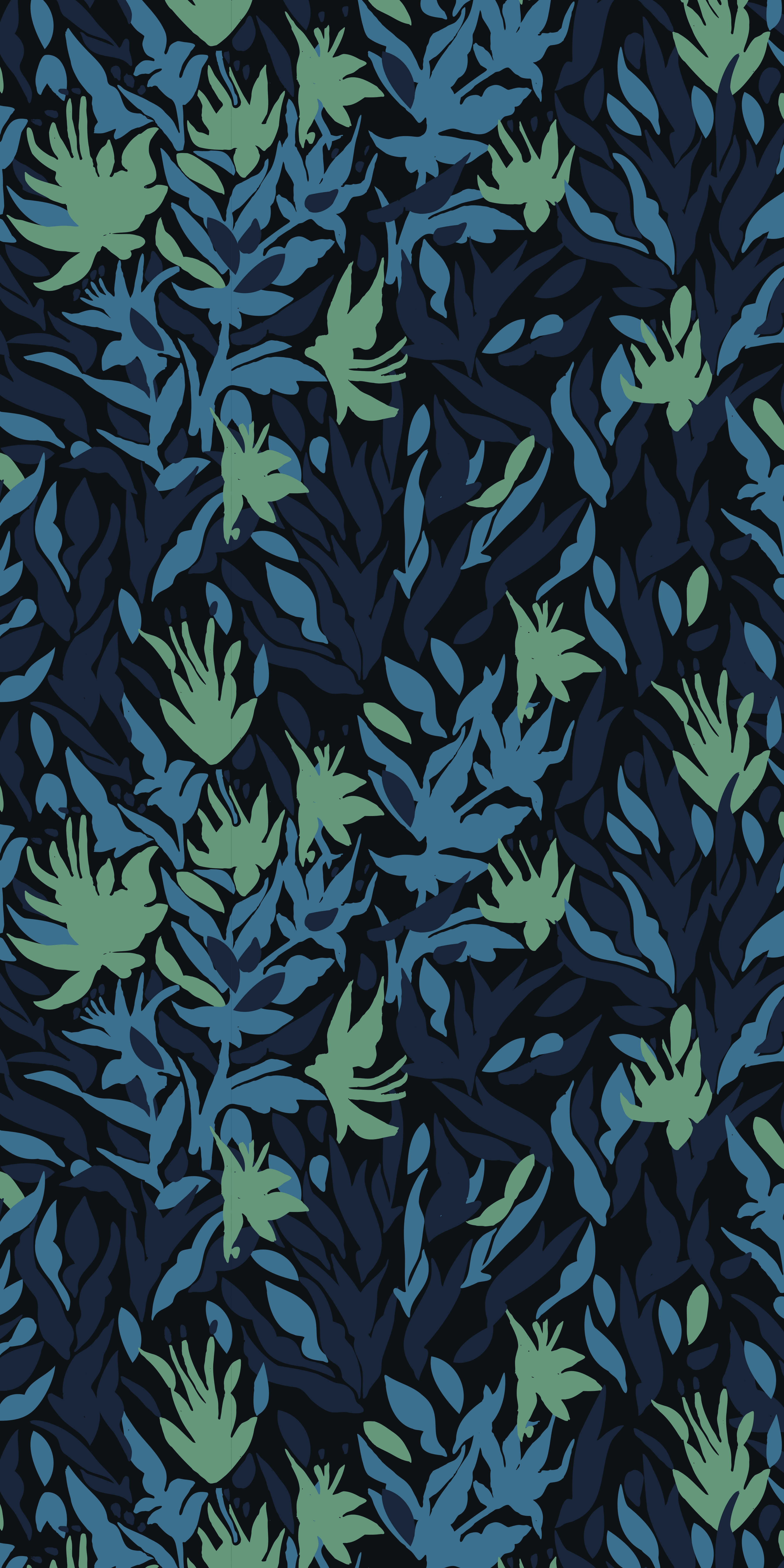 Floral Leaves Peel & Stick Wallpaper - 2' x 10' - Image 1