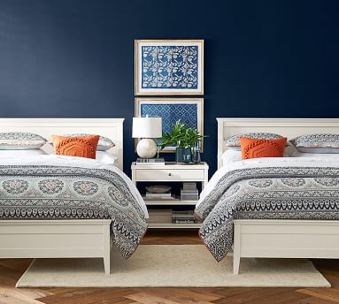 Clara Solid Bed, Sky White, California King - Image 1