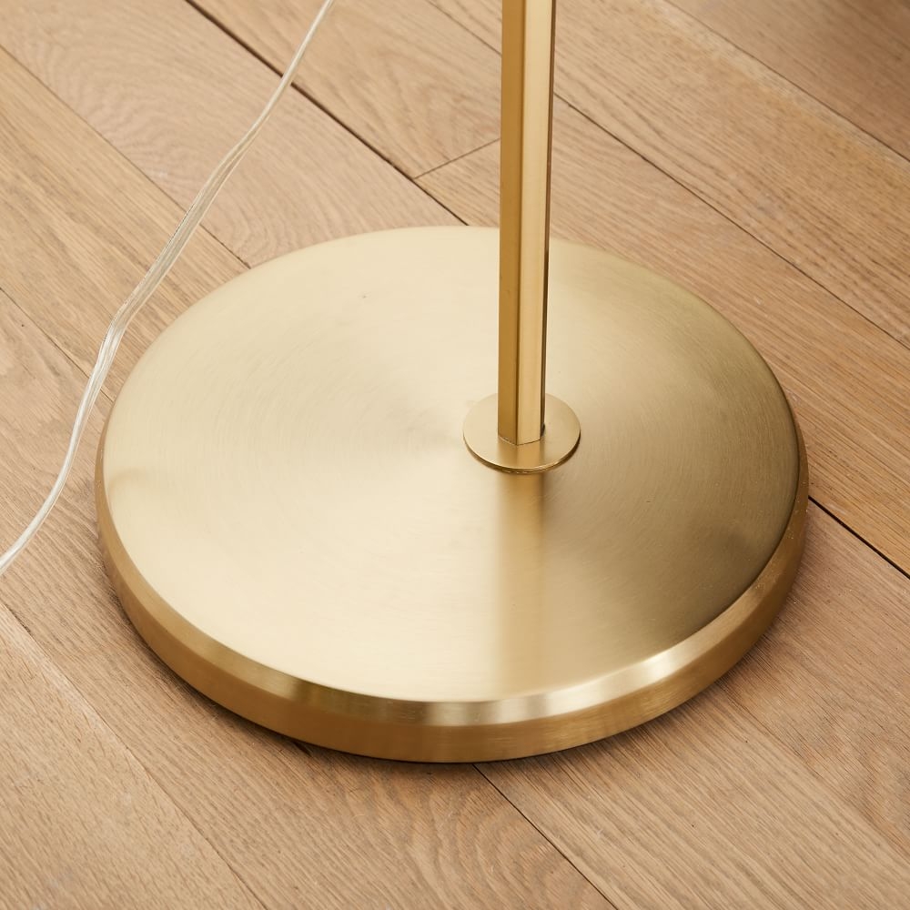 Hex Adjustable Floor Lamp, Dark Bronze, Antique Brass - Image 1