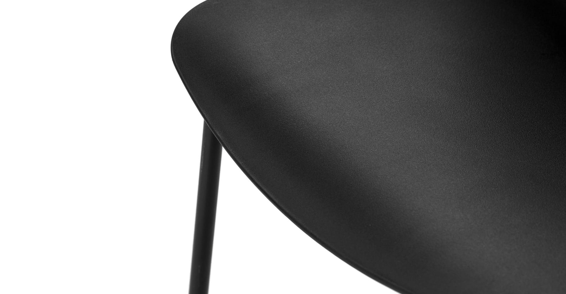 Svelti Dining Chair, Pure Black, Armless - Image 4