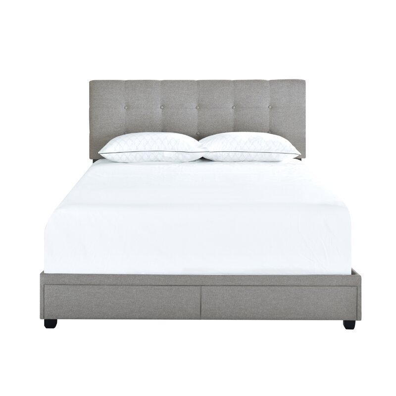 Ronnie Tufted Upholstered Low Profile Storage Platform Bed - Image 0