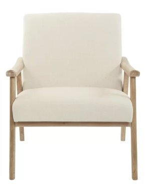 Delasandro Lounge Chair in Linen - Image 0