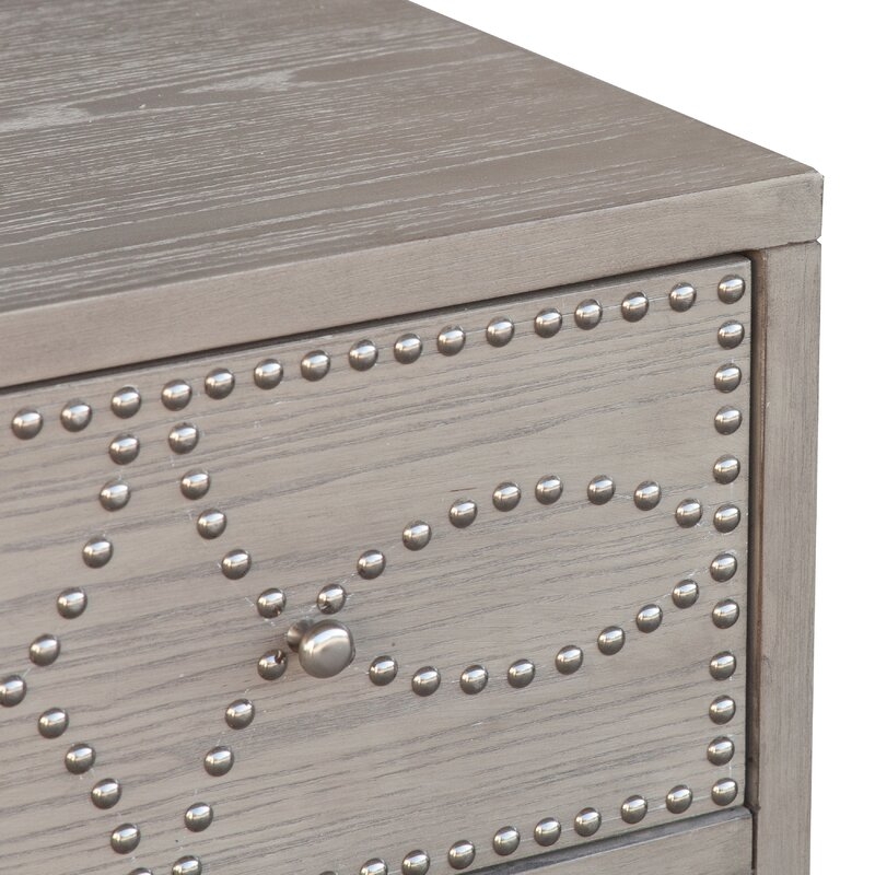 Candice Nail Head 3 Drawer Accent Chest - Image 3