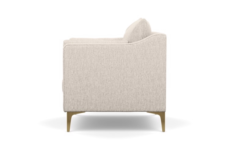 Caitlin by The Everygirl Chairs with Petite in Wheat with Brass Plated Sloan L Leg - Image 4