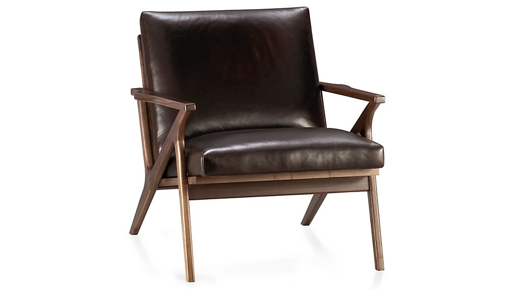 Cavett Leather Wood Frame Chair - Image 2