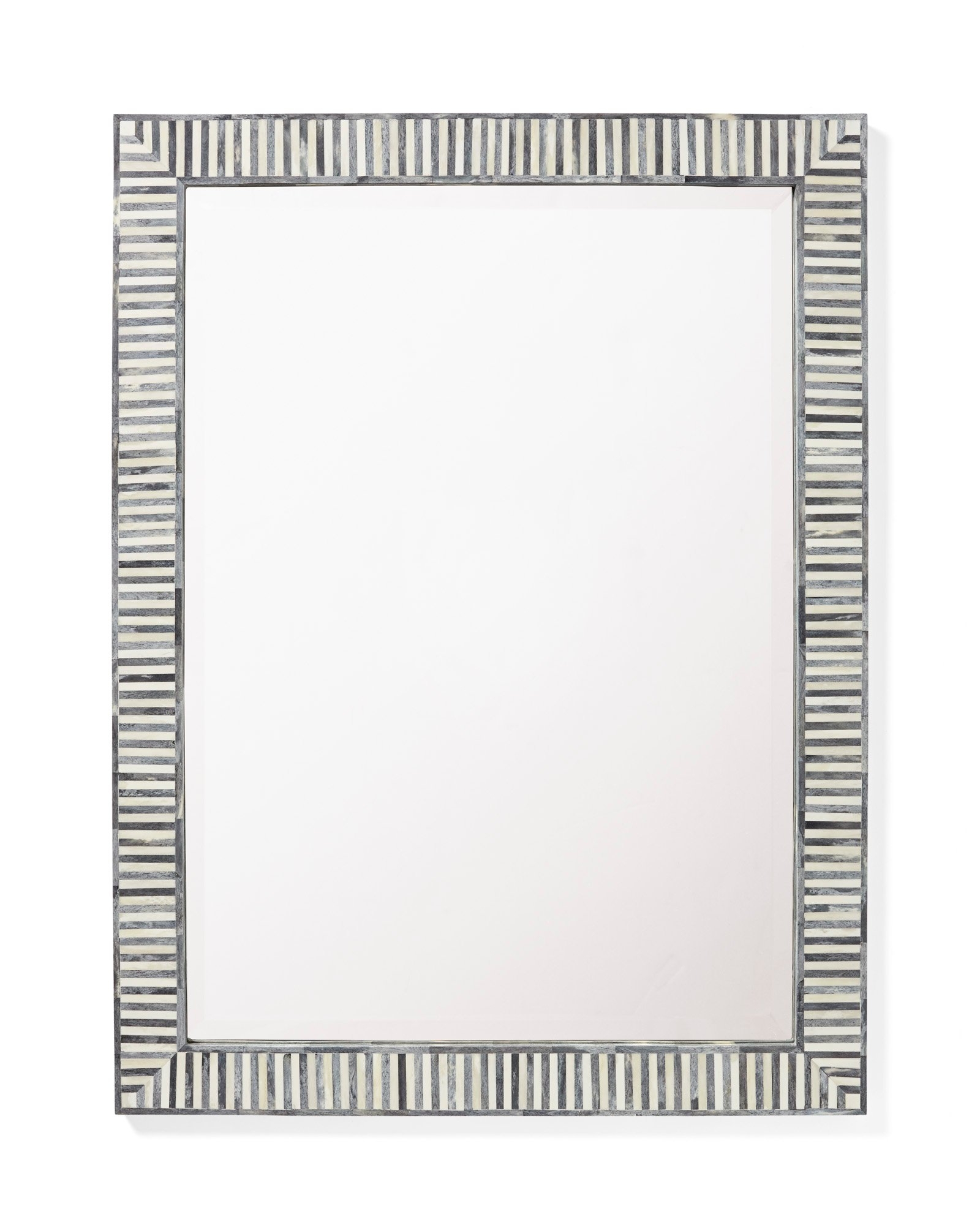 Bar Harbor Bone Inlay Mirror - Large - Fog - Image 0