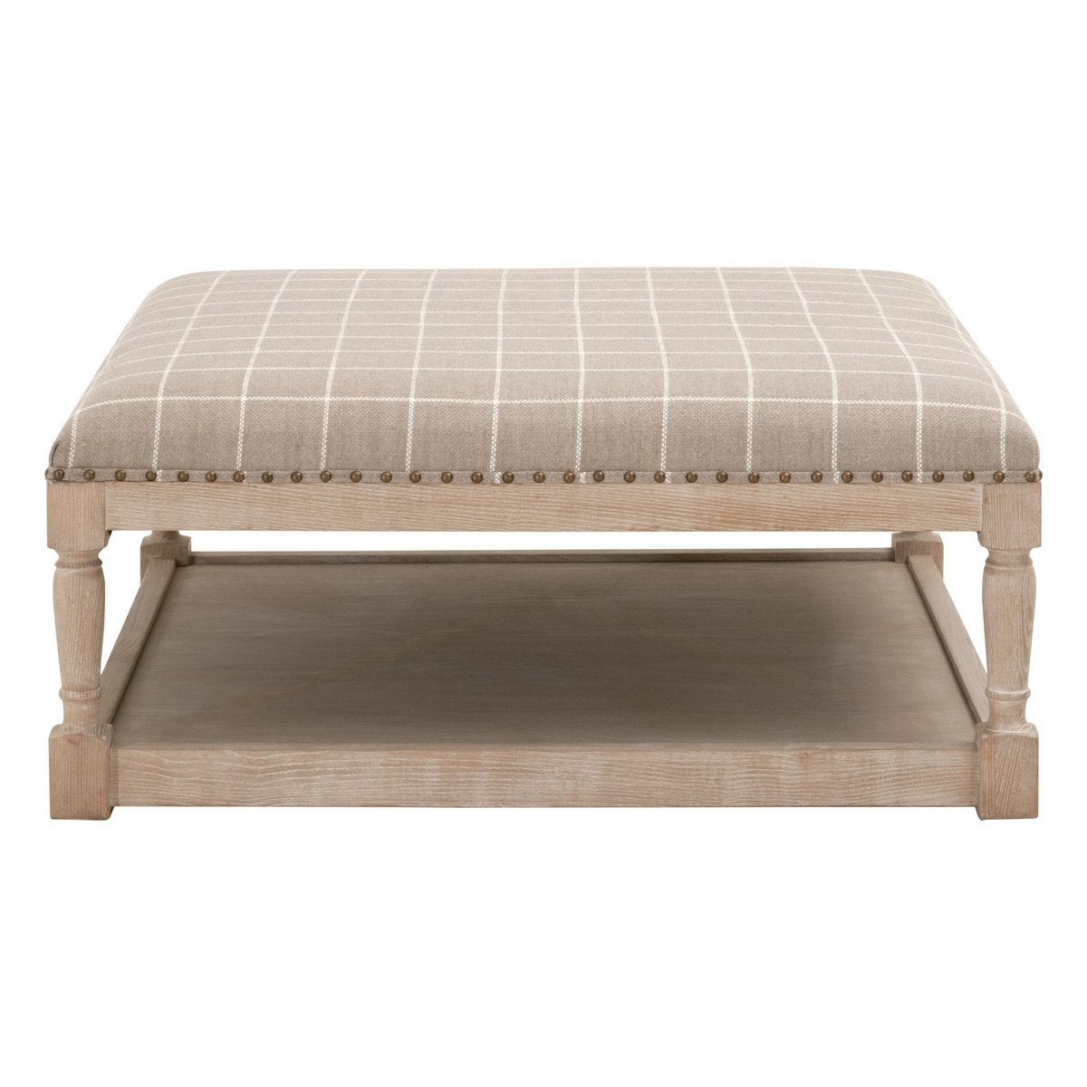 Townsend Upholstered Coffee Table, Pebble - Image 0