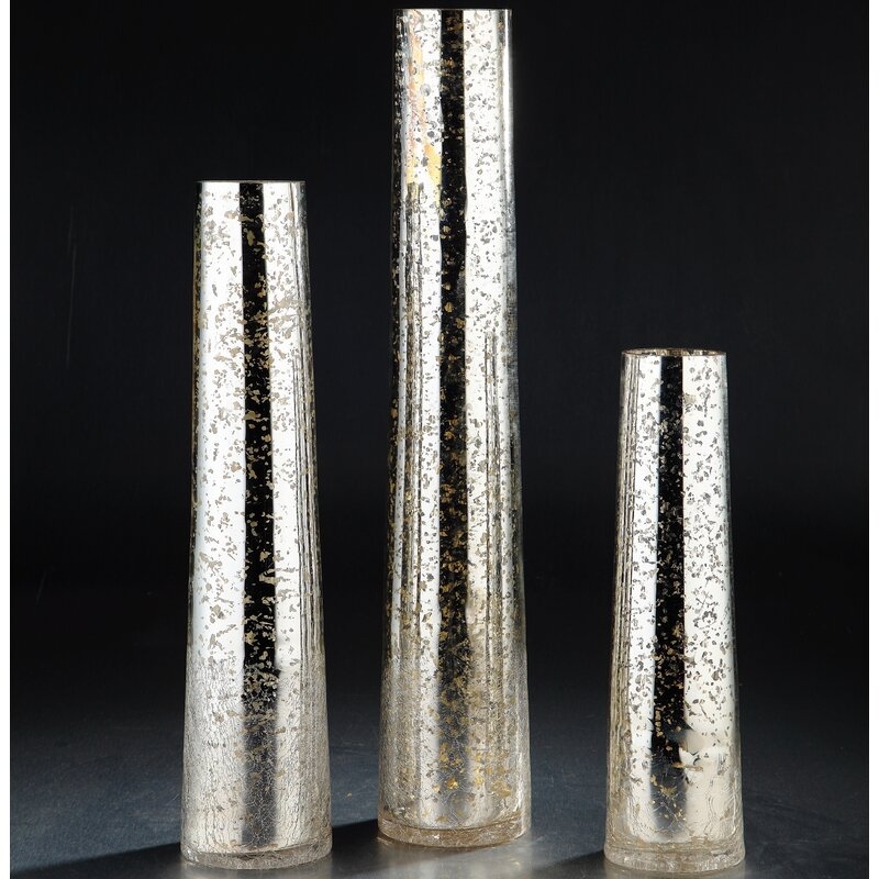 3 Piece Glass Candlestick Set - Image 0