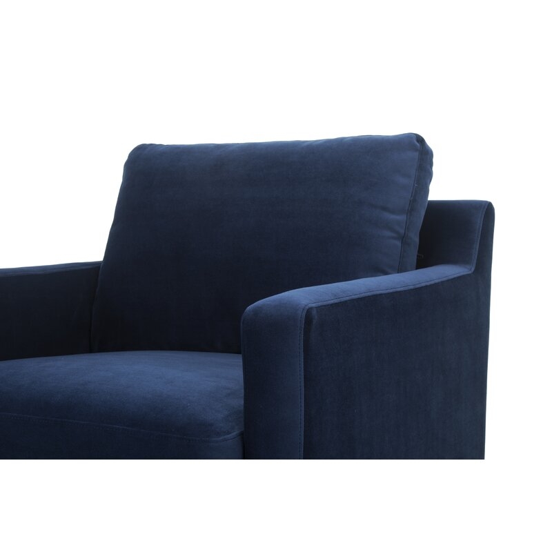 Stax Dark Blue Rumley Lounge Chair - Image 1