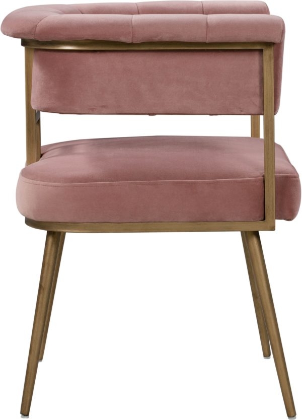 Dylan Blush Velvet Chair - Image 1