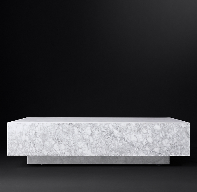 MARBLE PLINTH SQUARE COFFEE TABLE - Image 0