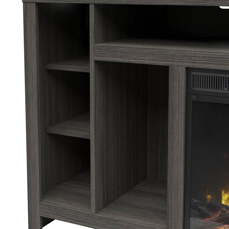 Douvens TV Stand for TVs up to 78" with Electric Fireplace Included - Image 2