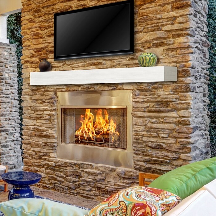 Zachary Non-Combustible Fireplace Shelf Mantel 60" - Image 1