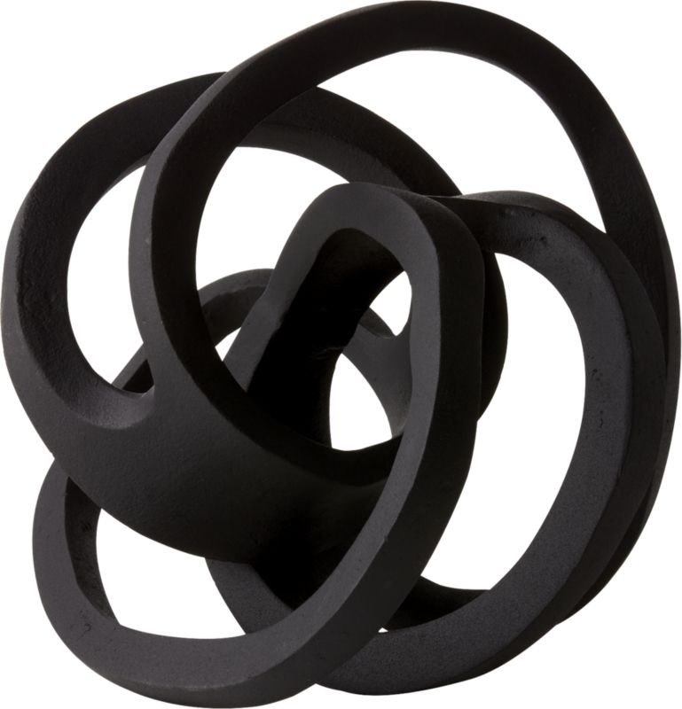 Infinity Black Knot Sculpture - 9"H - Image 6