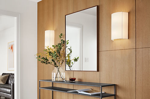 Slim Console Table in Natural Steel - Image 1