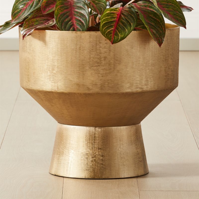 Bast Brass Floor Planter Small - NO LONGER AVAILABLE - Image 4
