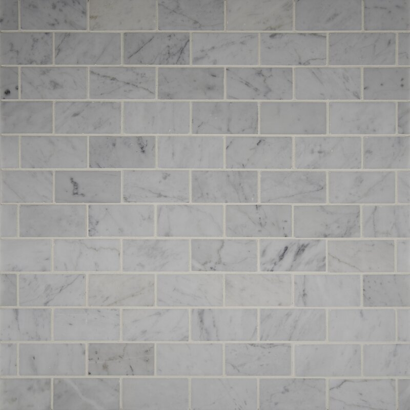Andrew 2" x 4" Marble Mosaic Tile in White- per box - Image 2