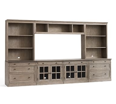 Livingston Large Media Suite With Drawers, Gray Wash - Image 0