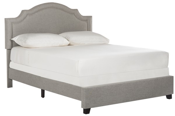Theron Bed - Light Grey/Silver - Queen - Safavieh - Image 0