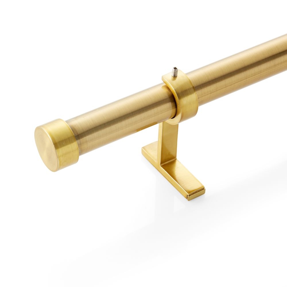 CB Brass End Cap Finial and Curtain Rod Set 24"-48" - Image 0