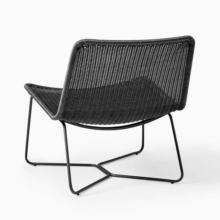 Slope Outdoor Lounge Chair, All Weather Wicker, Charcoal - Image 3