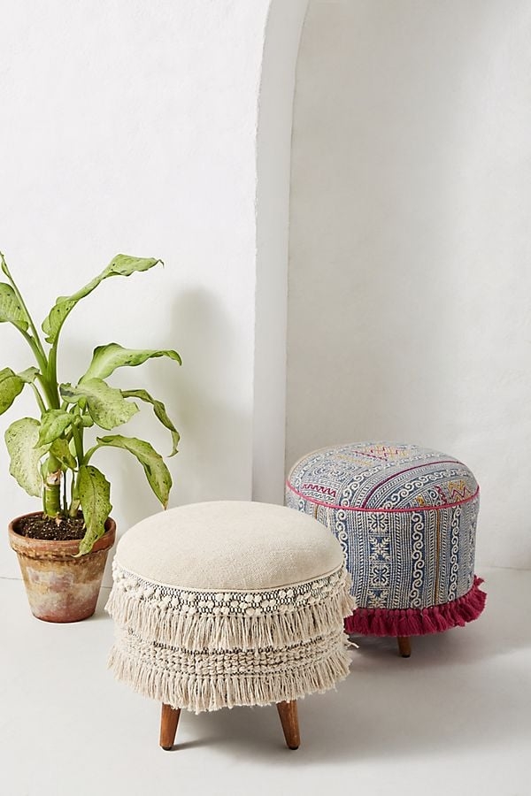Morova Ottoman By Anthropologie in White - Image 1
