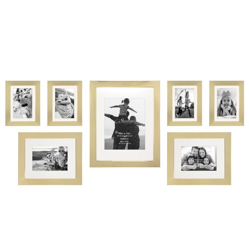 7 Piece Erland Decorative Stamped Picture Frame Set - Image 1