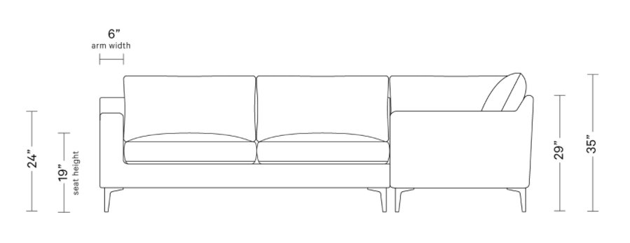 SLOAN Corner 4-Seat Sectional Sofa - Image 1