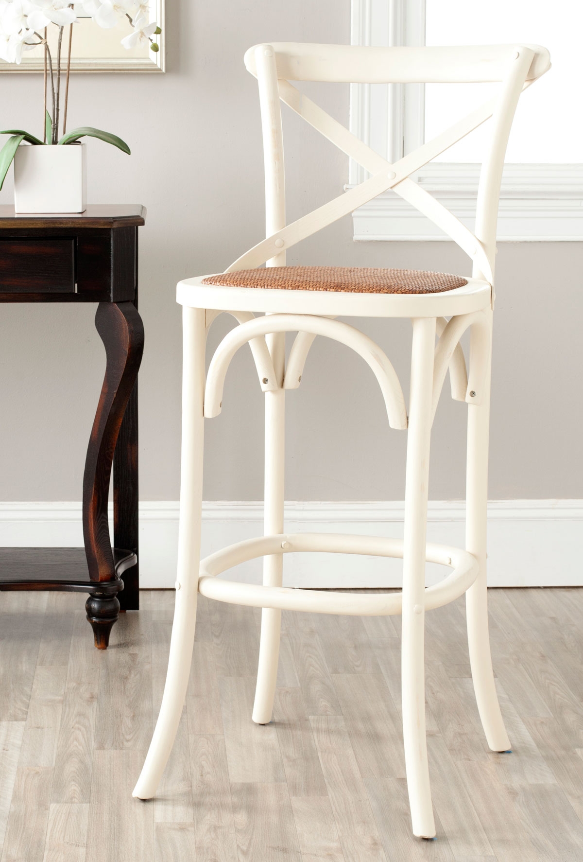 Franklin Bar Stool - Antique White - Arlo Home - Image 1