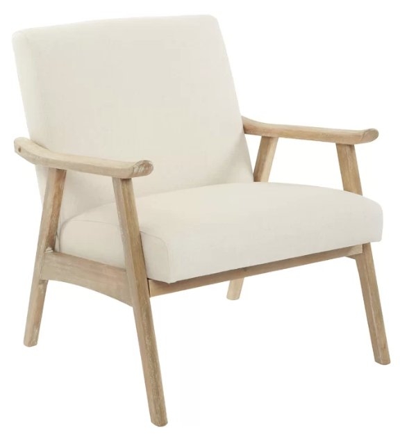 Delasandro Lounge Chair in Linen - Image 0