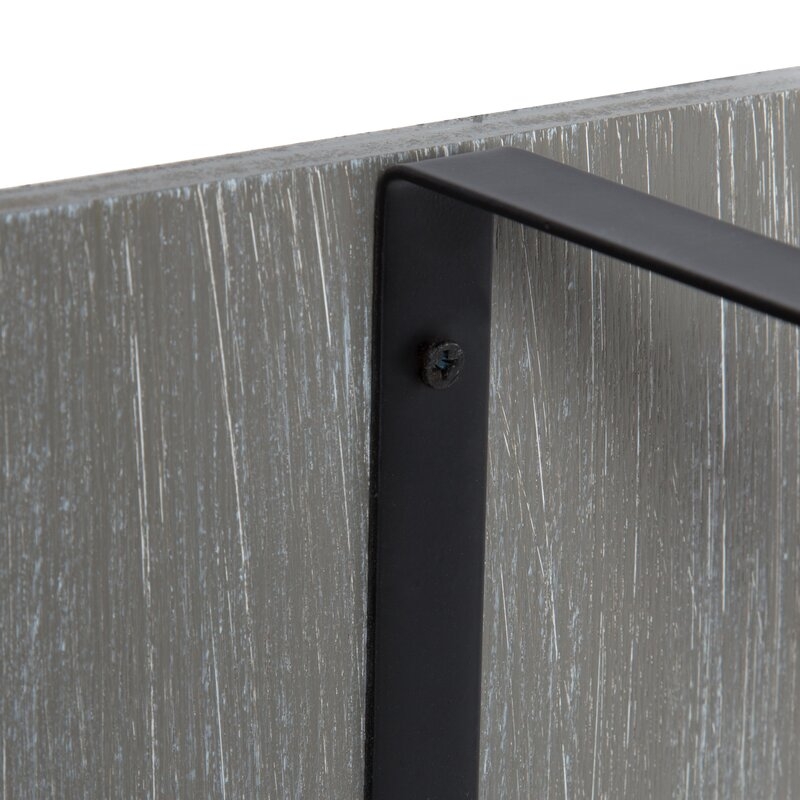 Gray Wood and Metal Wall Sconce - Image 2