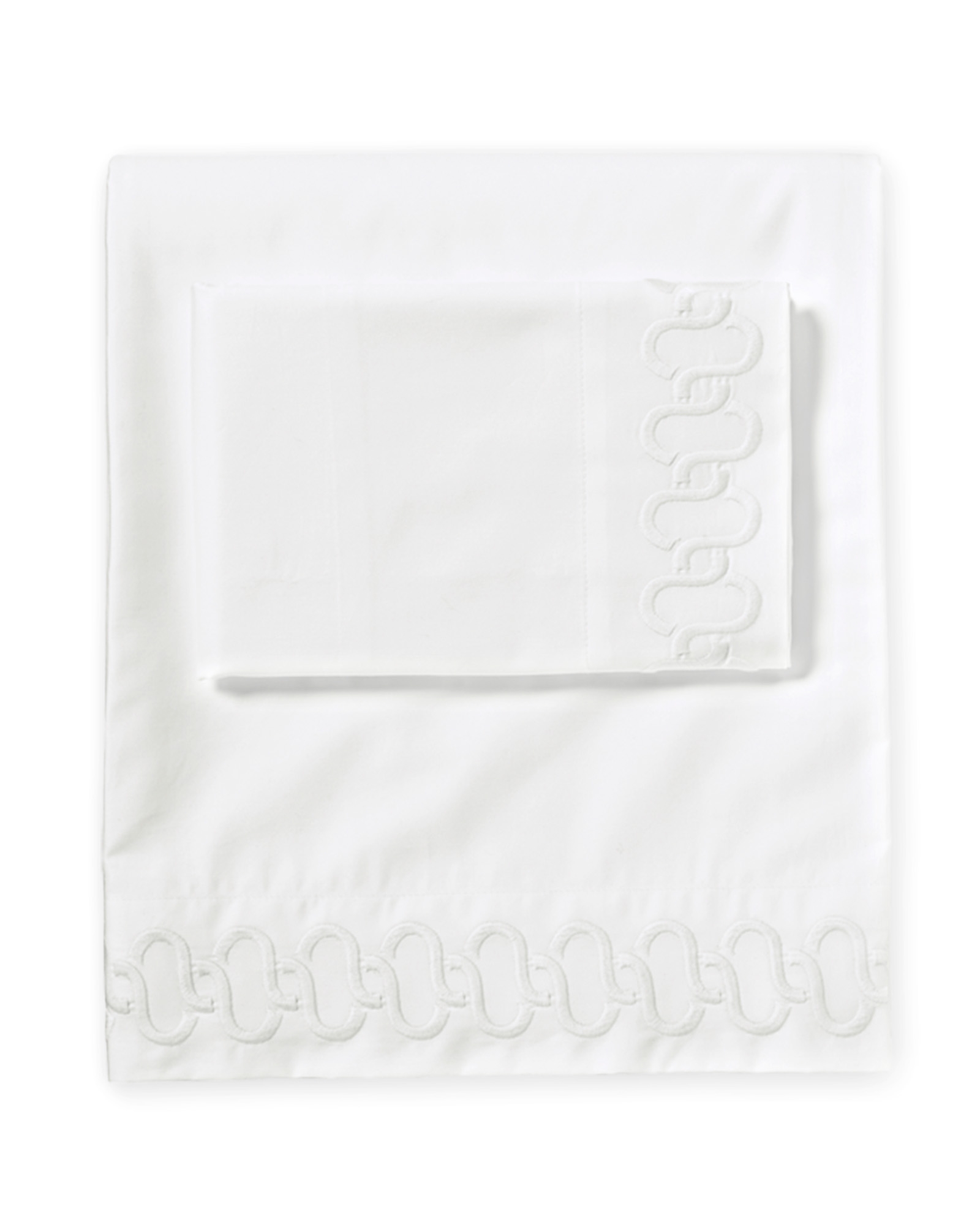 Savoy Embroidered King Sheet Set - White - Image 2