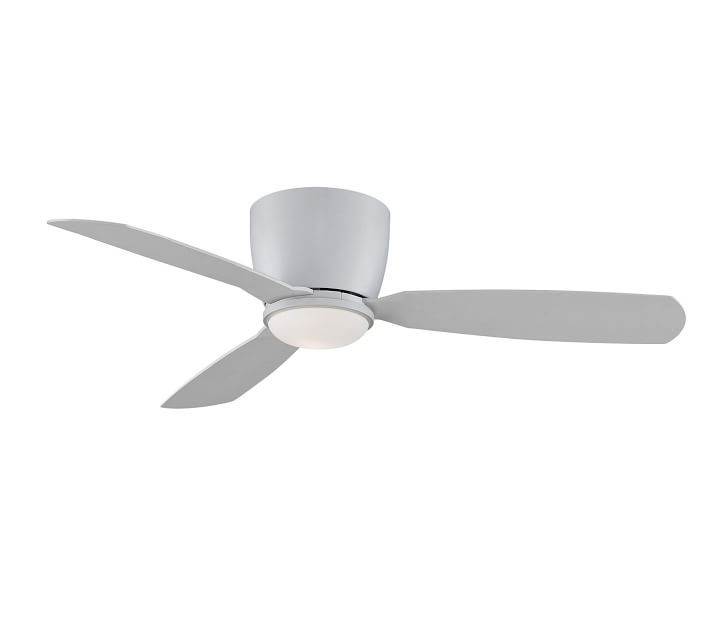 52" Embrace Ceiling Fan With LED Light Kit, Matte White - Image 0