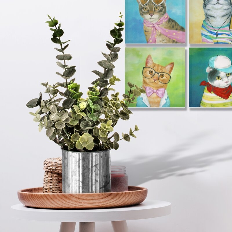 15'' Artificial Eucalyptus Plant in Pot - Image 1