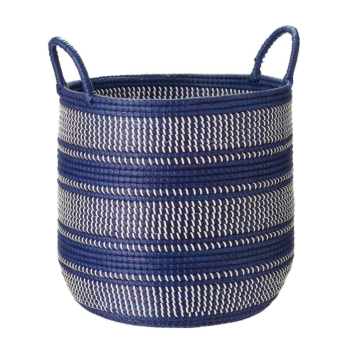 Round Seagrass Bin with Handles - Image 0